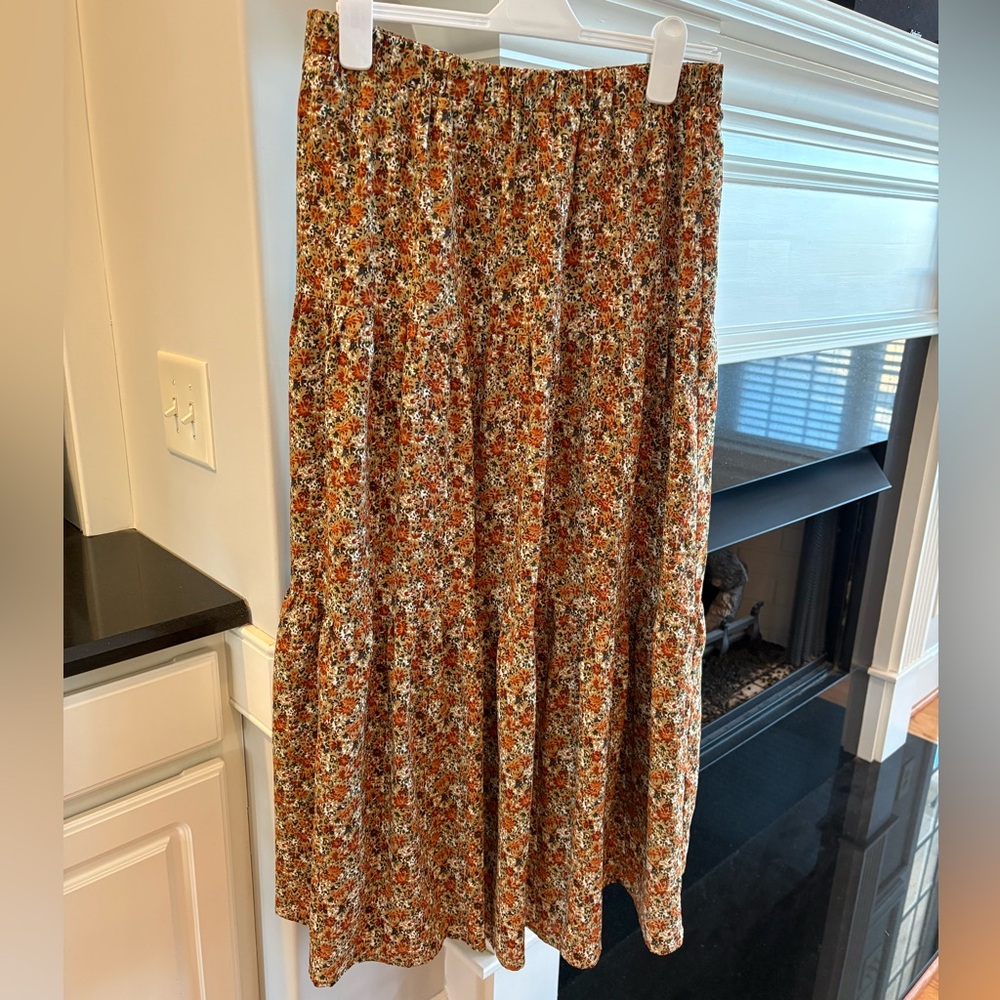 Molly Bracken Autumn Floral Maxi Skirt